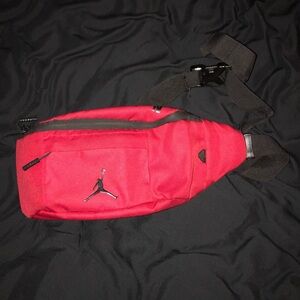 Jordan Red Crossbody Bag with Black Strap